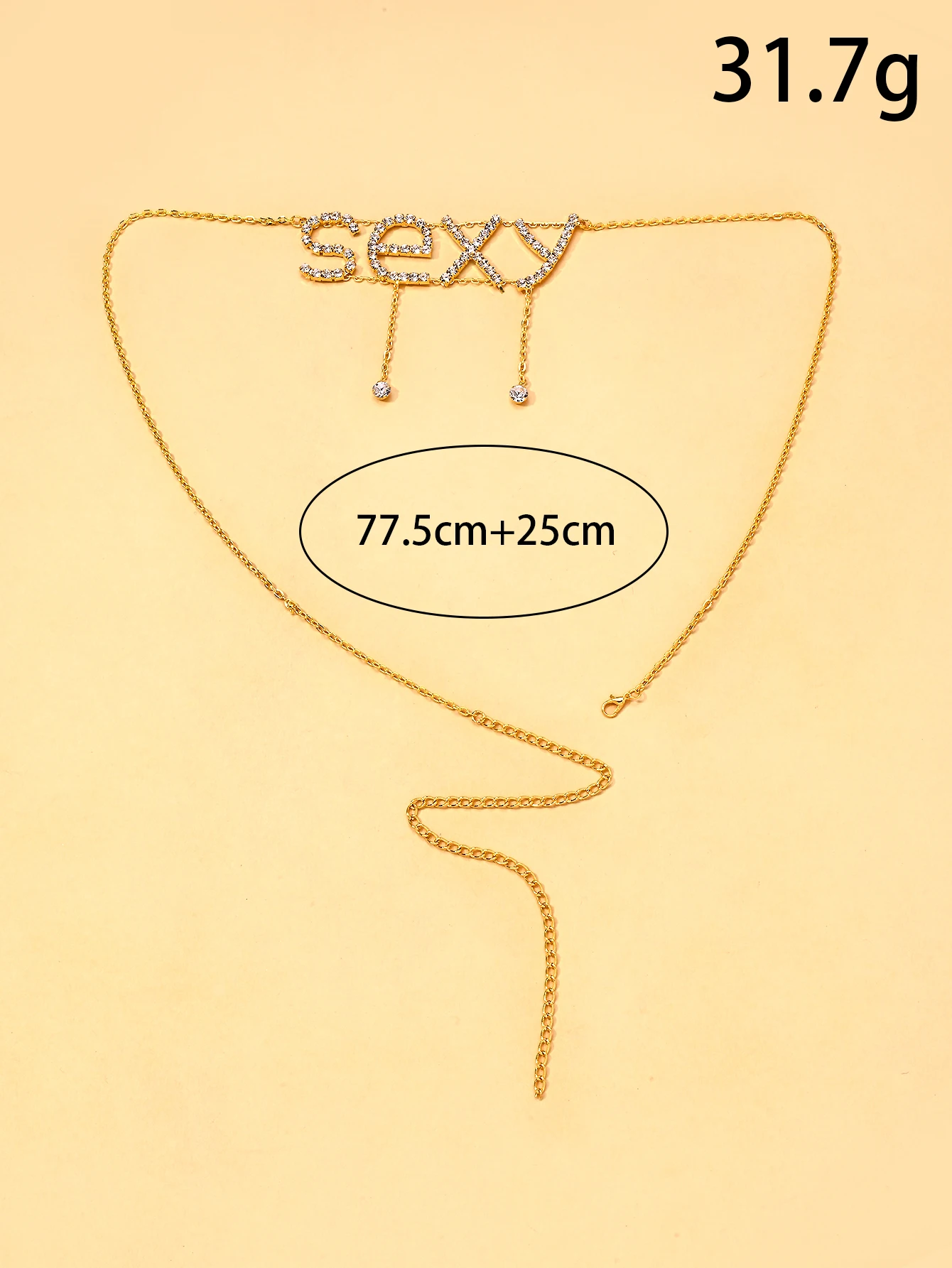 Rhinestone Sexy Letter Double  - đánh giá và giá Body Jewelry Y2K