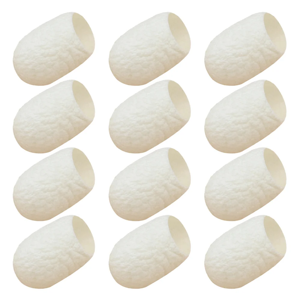 20pcs Cot Natural Silkworm Balls For Face Cleaning Silkworm Balls Facial Cleansers Exfoliating Beige Gentle Skincare