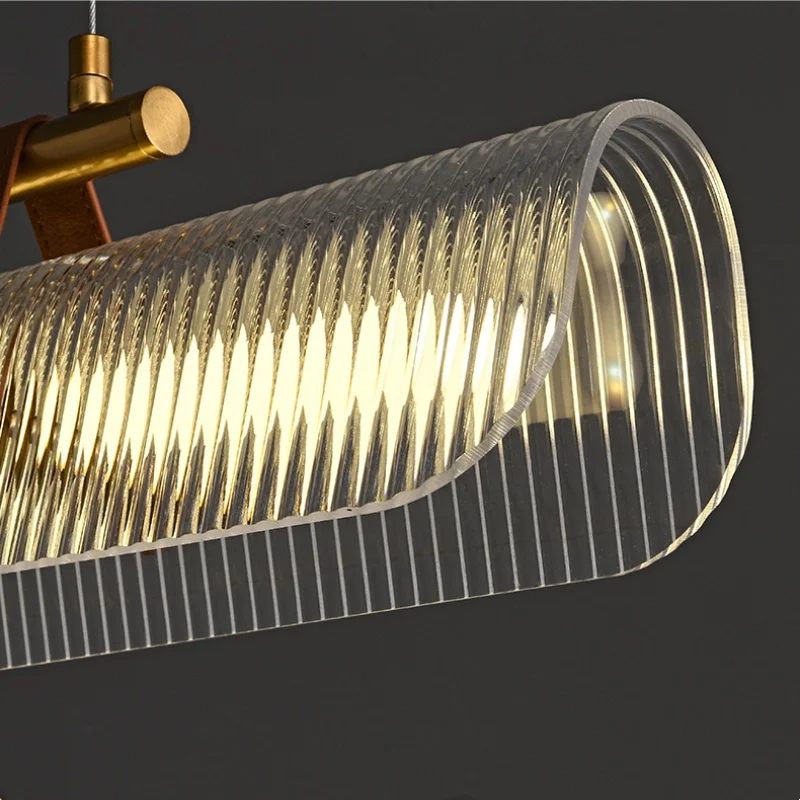 Nordic Modern Minimalist อะคริลิคจี้ห้องรับประทานอาหาร Study Exhibition Hall เคาน์เตอร์บาร์แขวนโคมไฟโคมไฟ