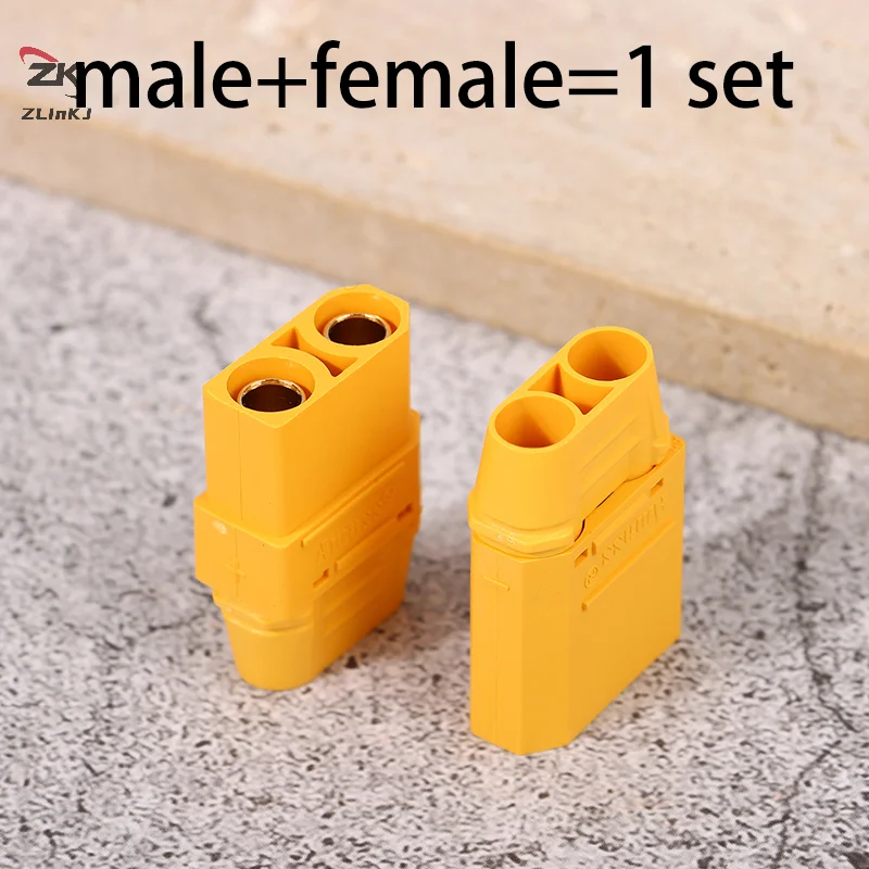 2Pcs/Lot XT90H Male+ XT90H Female Battery Connector Set 3MM Male Female Gold Plated Banana Plug For RC Model Battery