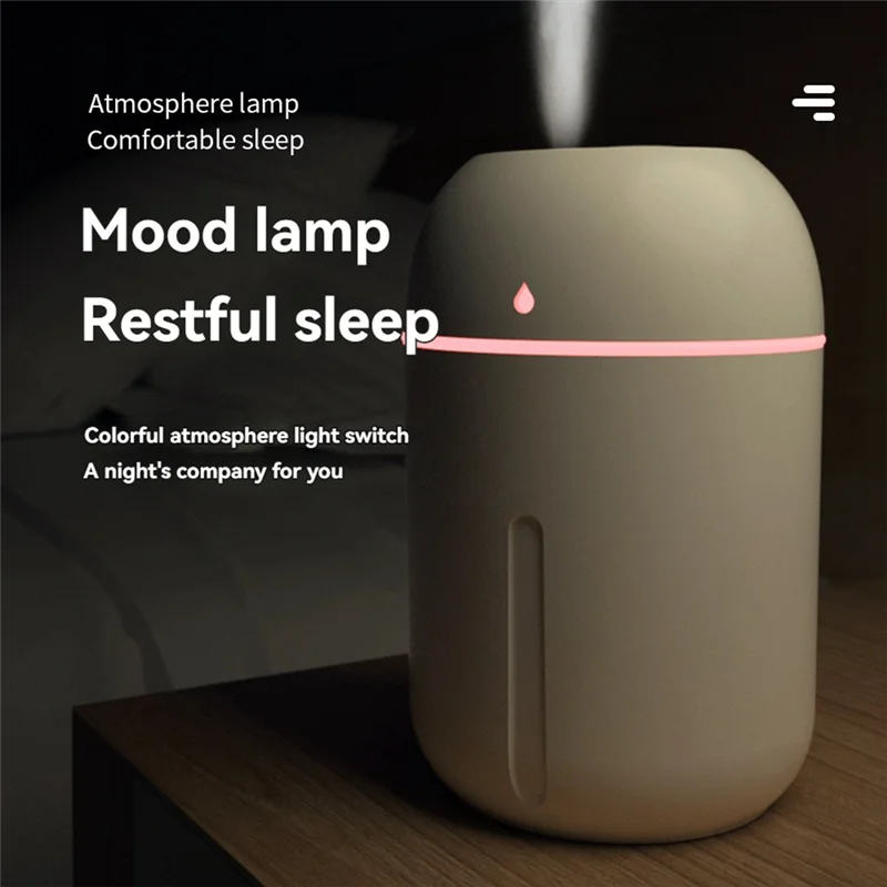 B07B-Portable Mini Humidifier For Bedroom Desk Travel With Automatic Shut-Off Function