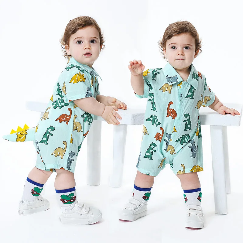 

Kawaii Dinosaur Baby Clothes Newborn Girls Boys Bodysuit Summer Romper Baby Cartoon Outfits Toddler Infant Onesie Playsuits