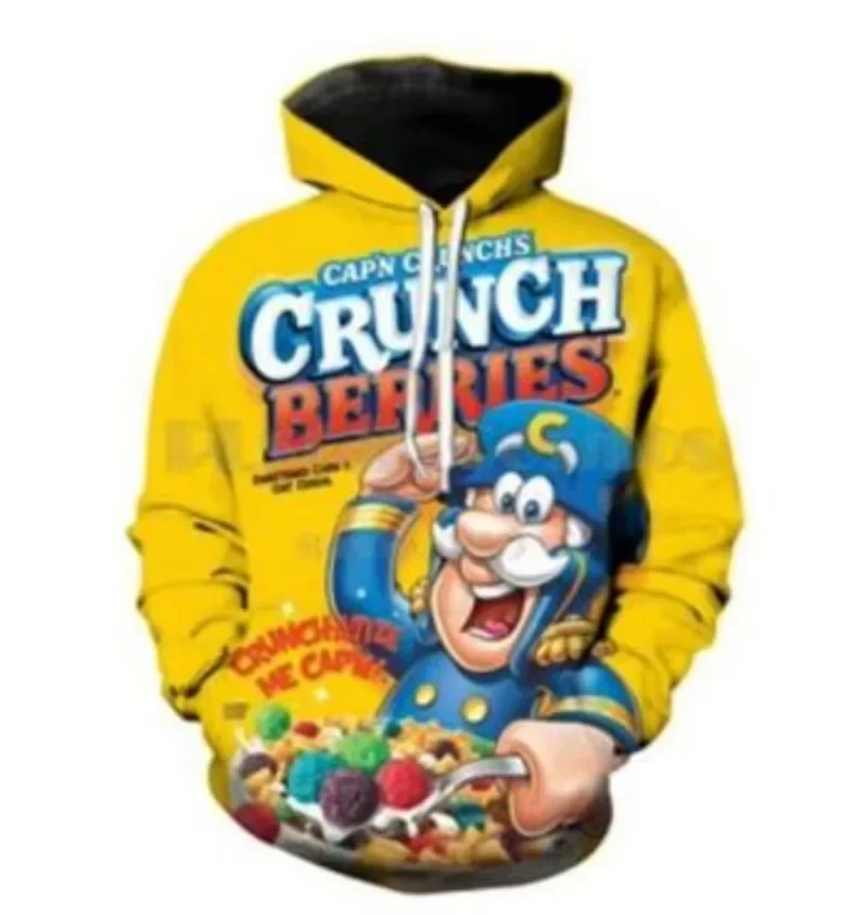 New Men/Womens Food Crunch berries Funny 3D Print Fashion Tracksuits Crewneck hoodie Joggers Pants + Hoodies TZ07