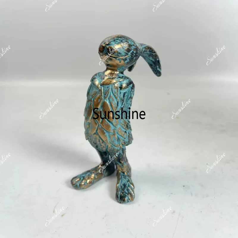 

New rabbit ornament home living room desktop tea pet antique crafts