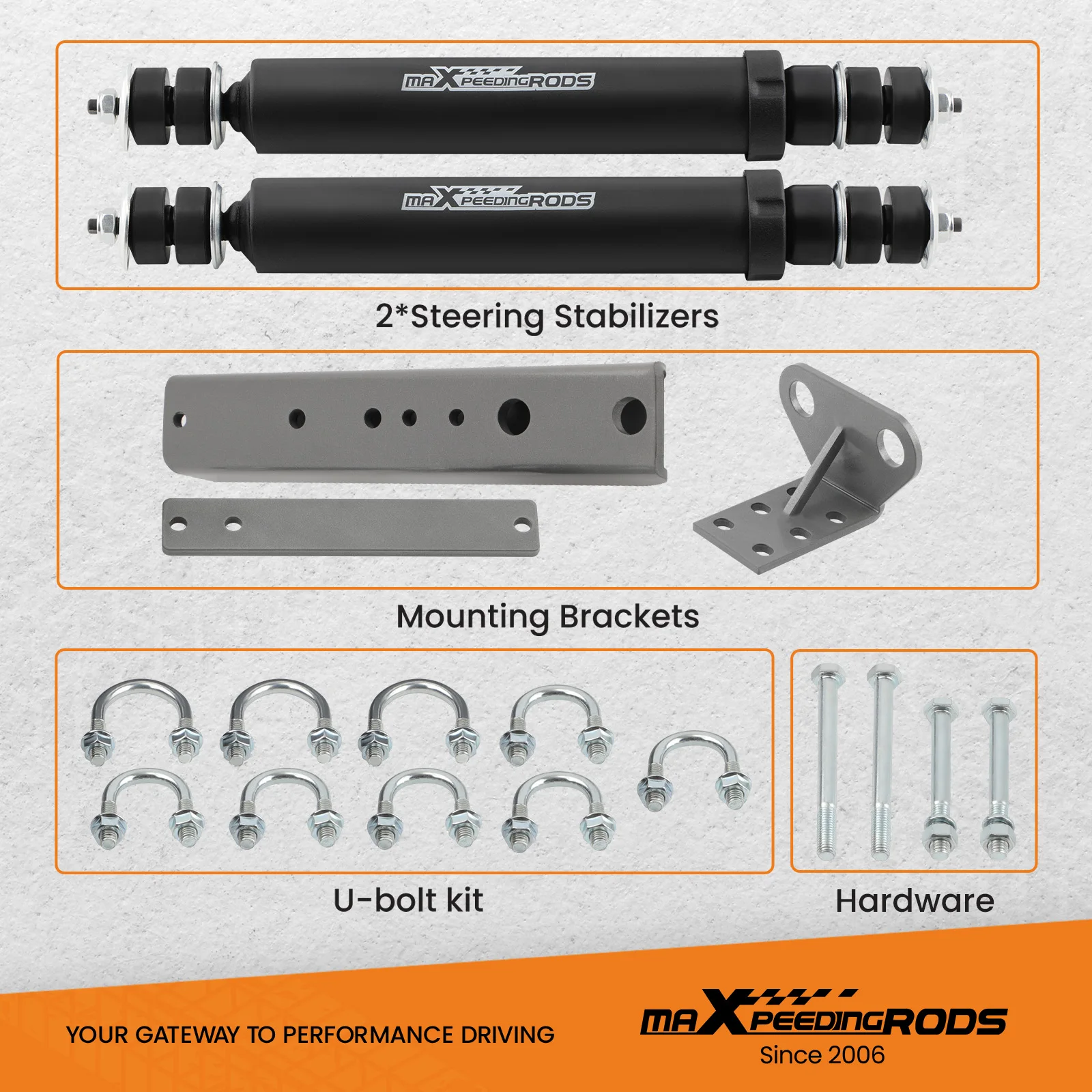 Estabilizador de dirección doble maXpeedingrods para Ford Bronco F-150 2WD 4WD 1980-1996