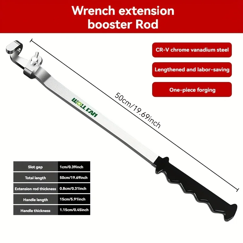 Picture 3: Wrench Extension Universal Expansion Tool Torque Wrench Conversion Rod New Thickened and Lengthened Extended Wrench Force Arm