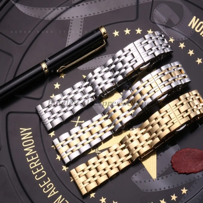 حزام ساعة من الفولاذ المقاوم للصدأ لساعة أرماني لتيسو لساعة Seiko باند 12/14/16/18/19/20/21/22/24 مللي متر معصمه ملحقات الساعة