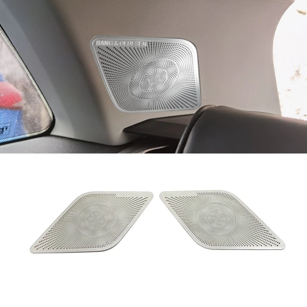 Stainless steel Car Sticker Interior Styling Accessories Fit For Audi Q3 2019-2021 2022 2023 Trunk horn decorative Cover Trim