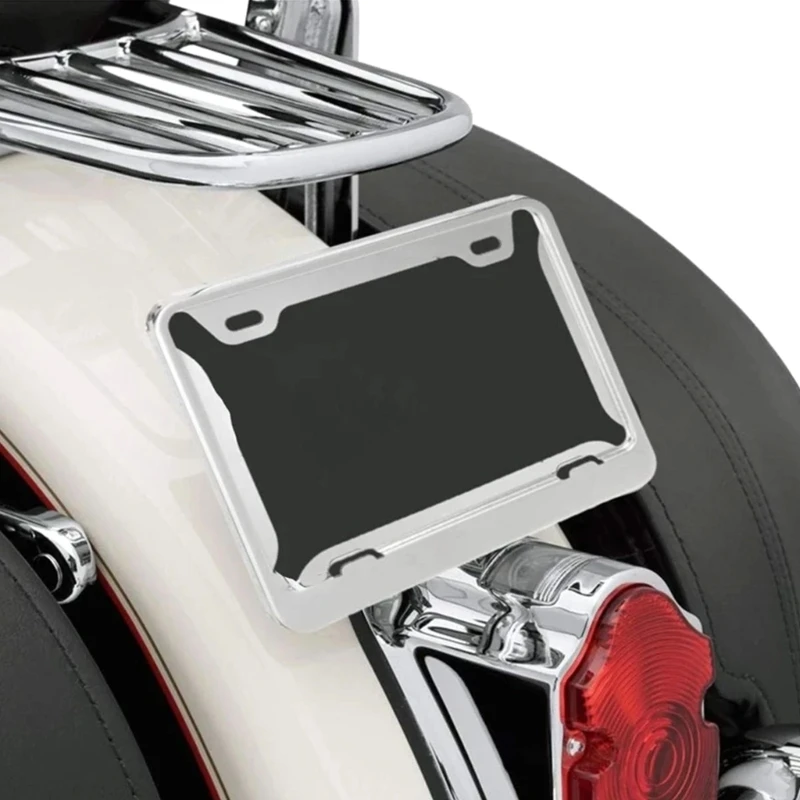 Stainless Steel Motorbike Rear License Plate Cover Protection Frame for European Motorcycle Registration Plate Holder Bracket