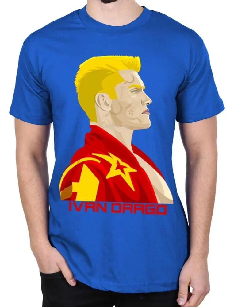 Short Sleeve 100% Cotton Casual T-shirts Loose Top.vintage Ivan Drago Boxing T Shirt.  t shirts for men oversized S-5XL