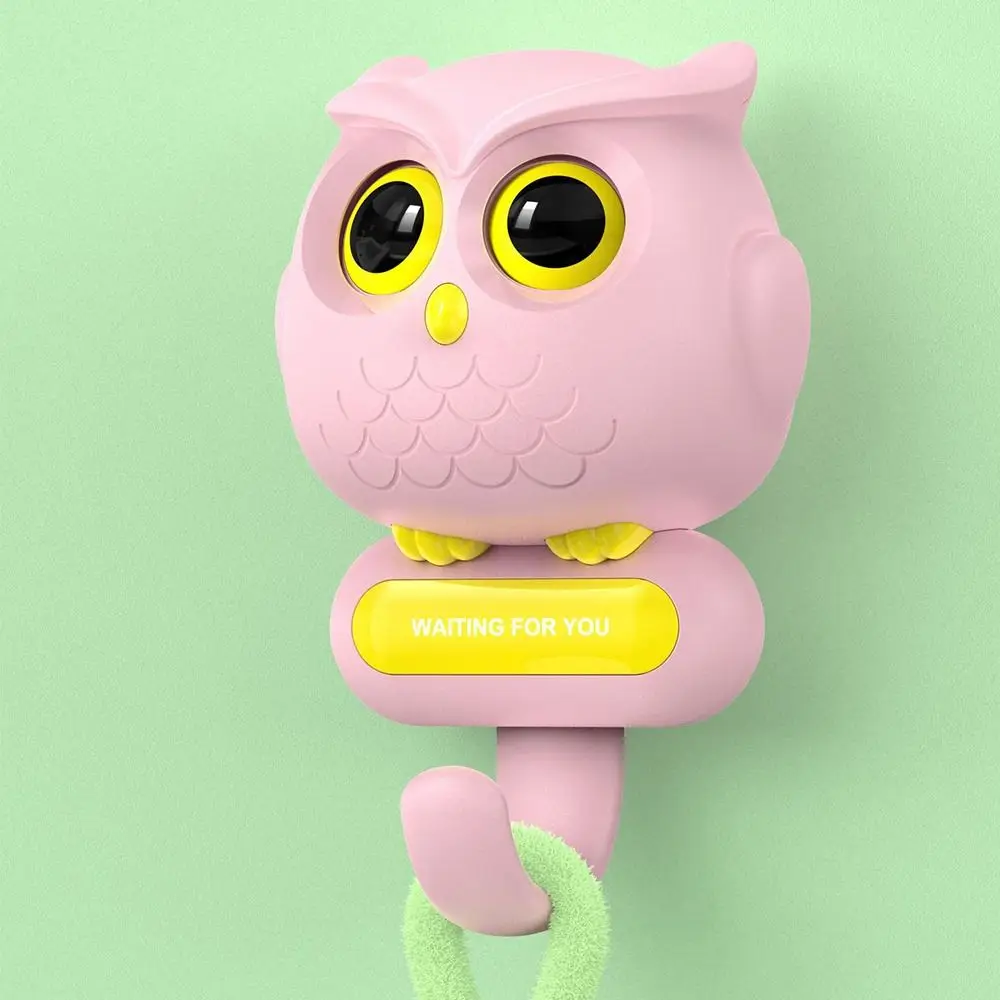New Creative Owl Blink Hook Cartoon Animals Wall Hanging Hook Free Punching Hook For Clothes Hat Scarf Key Home Decoration