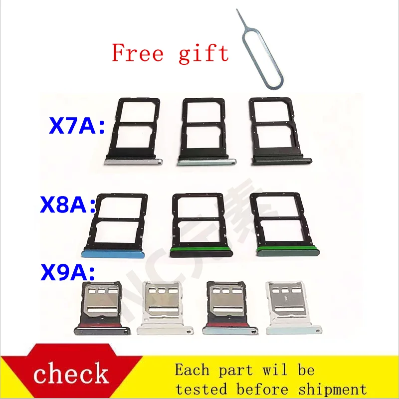 

SIM card tray for Huawei Honor X7A x8a x9a, SIM card adapter and micro SD card, with free eject pin key