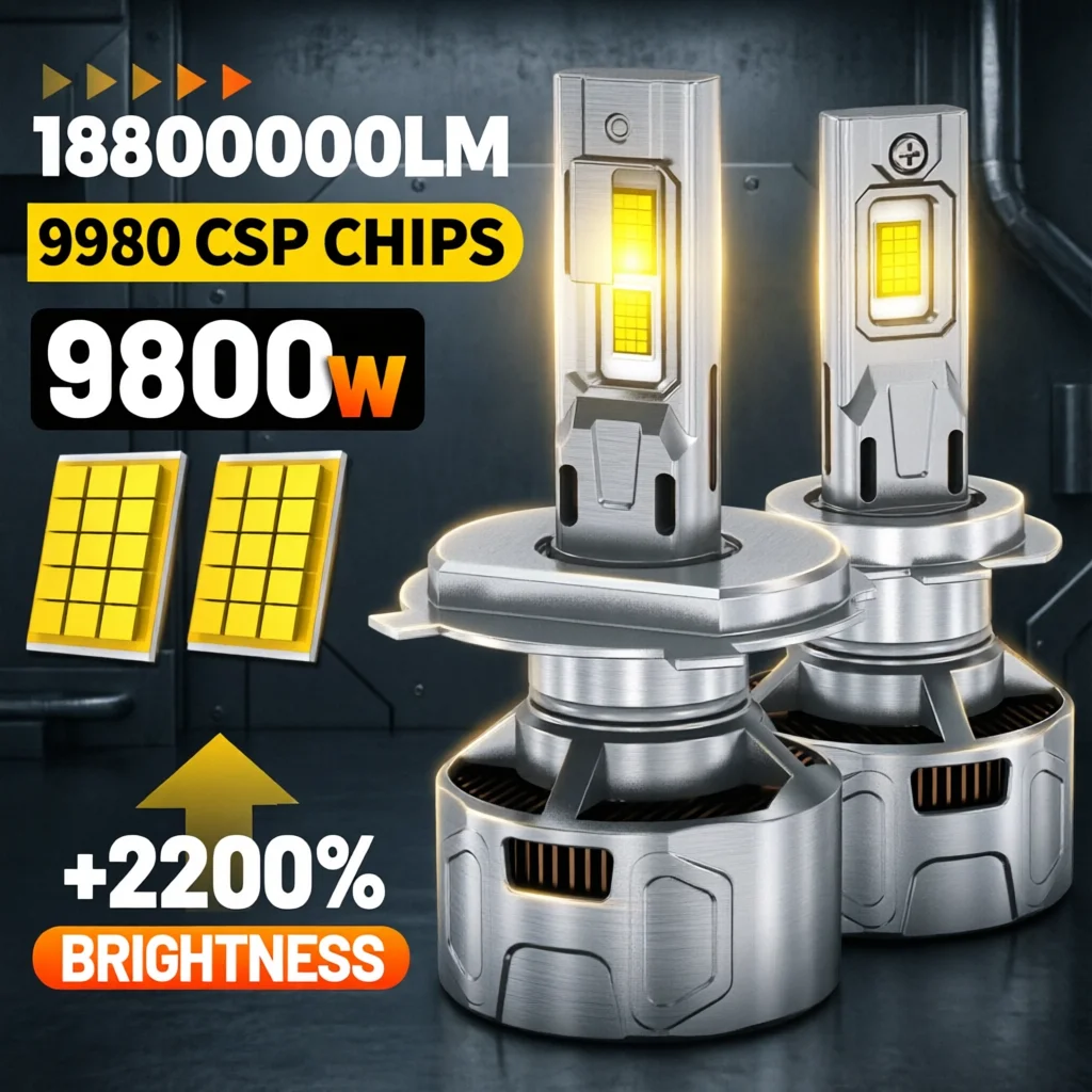 

9800W H4 H7 LED Headlight 18800000LM Led Canbus Car Lamps H1 H11 H8 9005 9006 HB3 HB4 9012 HIR2 Fog Lamps Car Light 6000K 12V