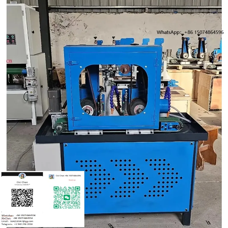 Multi-station Abrasive Belt Metal Grinding, Deburring and Polishing Machine, Rust  and Wire Drawing Machine