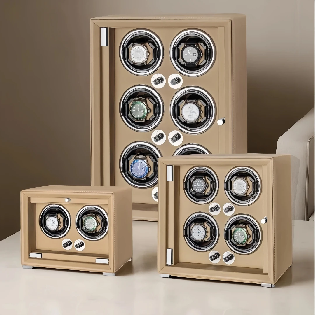 

Кожаная коробка для намотки часов, механические часы, устройство с автоматическим заводом, бытовой шейкер с несколькими слотами, мужские часы, коробка для хранения