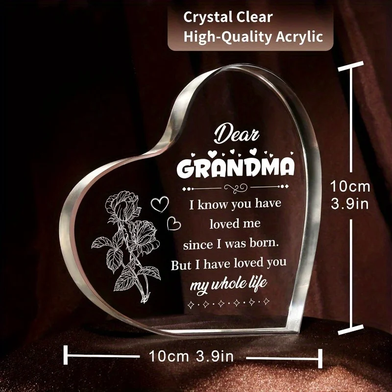 Grandma Heart Sign - Perfect Birthday & Christmas Gift from Grandchildren