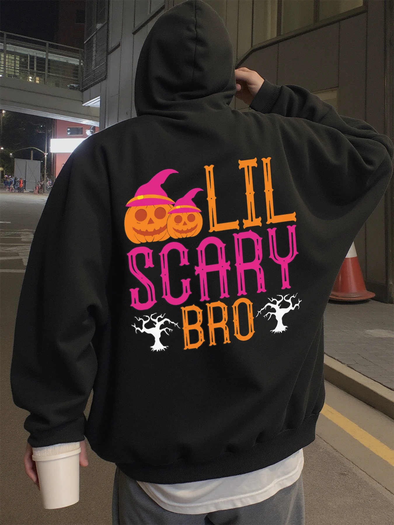 

Толстовка с капюшоном для мужчин, уличная одежда, тема Хэллоуина, мужские толстовки с графическим рисунком тыквы, подходят для ношения весны, осени и зимы.