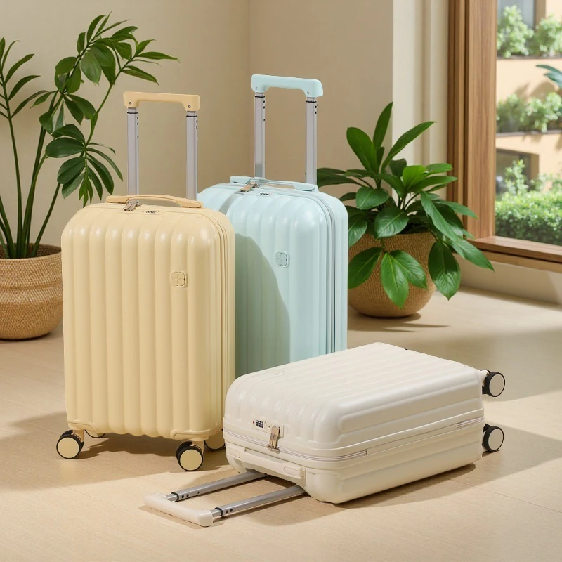 Maleta de corta distancia de alto valor ABS+PC Maleta de viaje 360 ° Rueda universal lisa con soporte para teléfono móvil equipaje 20"24"