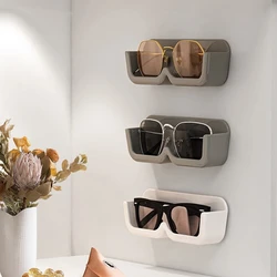 Wall Mounted Glasses Storage Box, perfurado Free Sunglasses Organizer, Rack, High-End Glass Showcase, Home Organizer