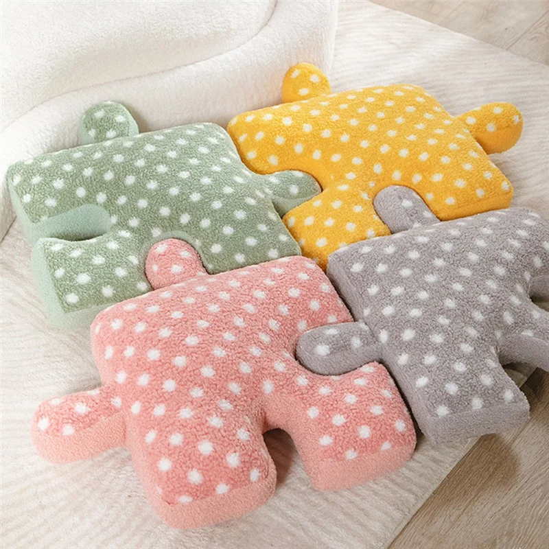 

A47U Irregular Puzzle Cushions, Polka Dot Pillows, Plush Pillows That Can Be Used For Games, Sofa Bed Decorations