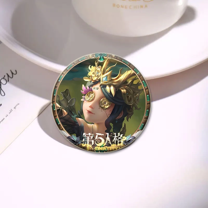 Round Cartoon Brooches Identity V Tinplate Pins for Backpack Cothes Accessories Anime Collection Badge Decoration Handmade Gift