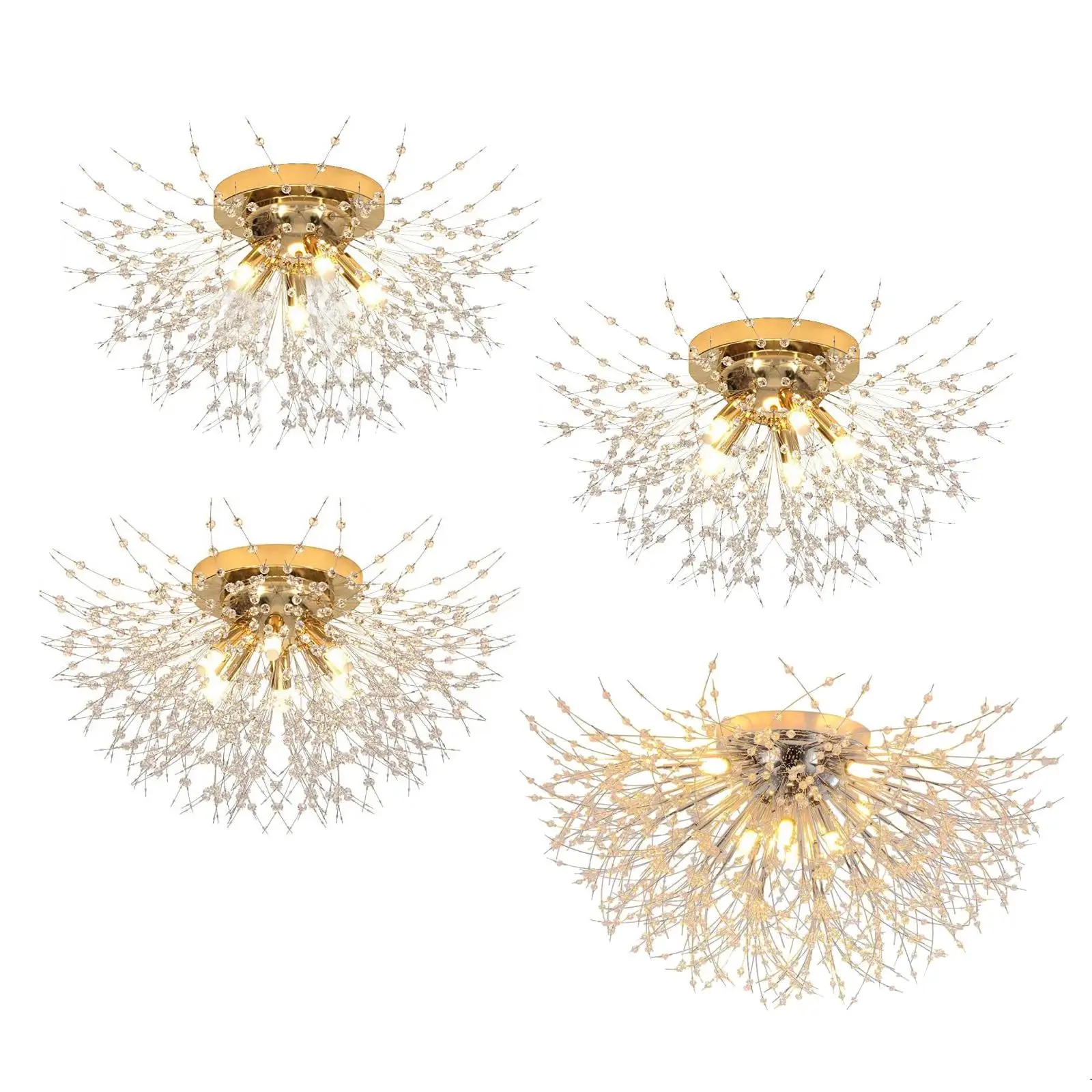 

Crystal Chandelier Ceiling Fixture Decorative for Hallway Kitchen Shop Bedroom