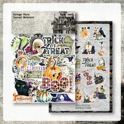 KLJUYP 40pcs Halloween Stickers Die Cuts Sticker Collection Kit for Scrapbooking Planner/Card Making/Journaling Project