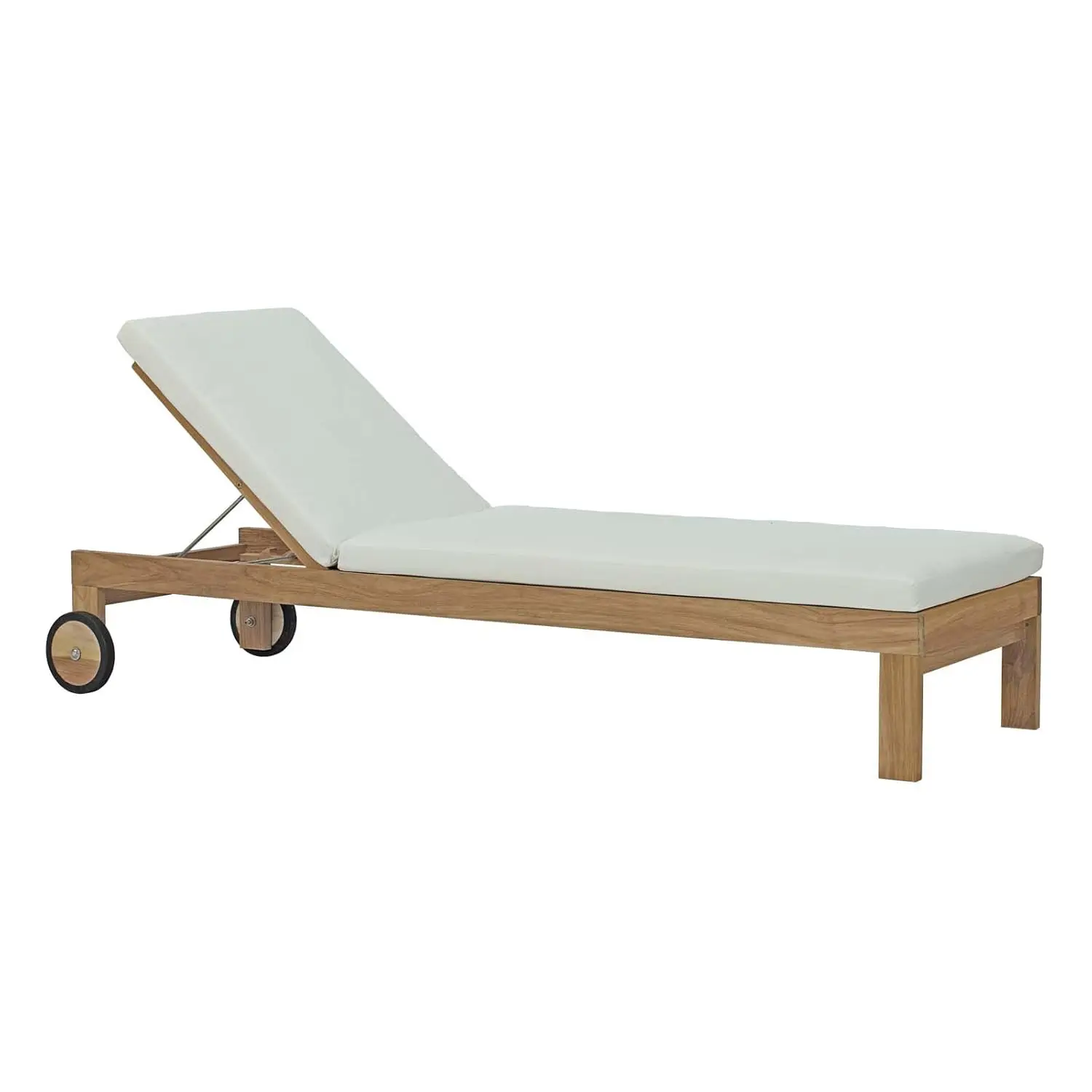 

Outdoor Patio Chaise Lounge Chair With Cushions Natural White, Customized