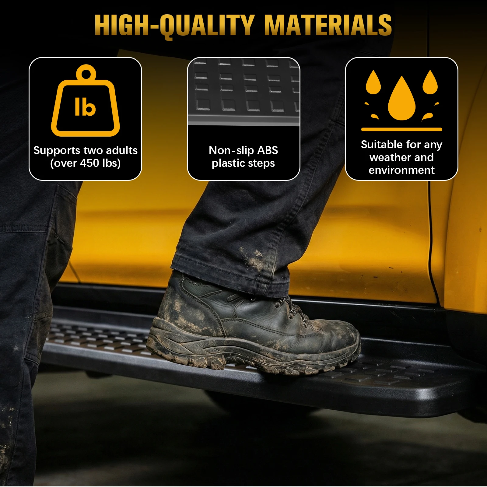 

2Pcs 7.87 Inches Nerf Bars Aluminum Alloy Step Bars 450 Lbs Load Capacity with 6 Brackets Fits for Toyota 4Runner N500 2025 2026