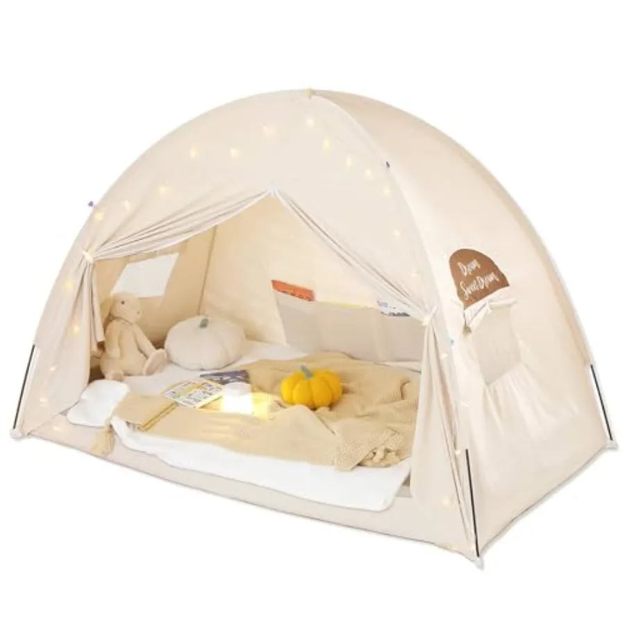 

Twin Bed Tent for Indoor Blackout Sleeping Tent with Dreamy Canopy Breathable Privacy Bunk Beds Ideal for Drafty Rooms or Cotta