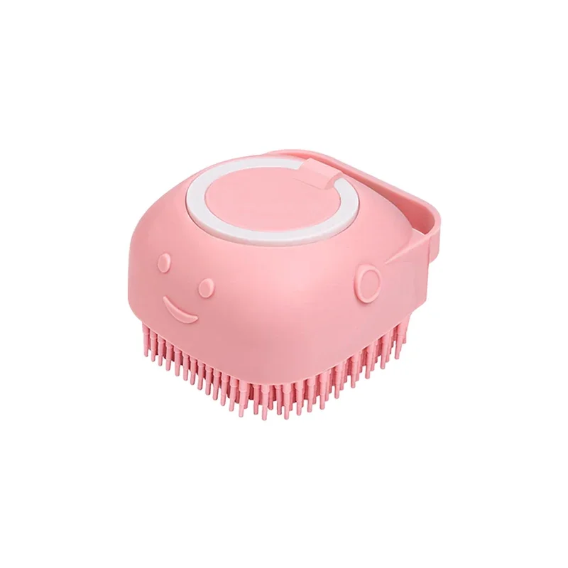 Dog Bath Brush with Shampoo Dispenser, Pet Grooming Tool