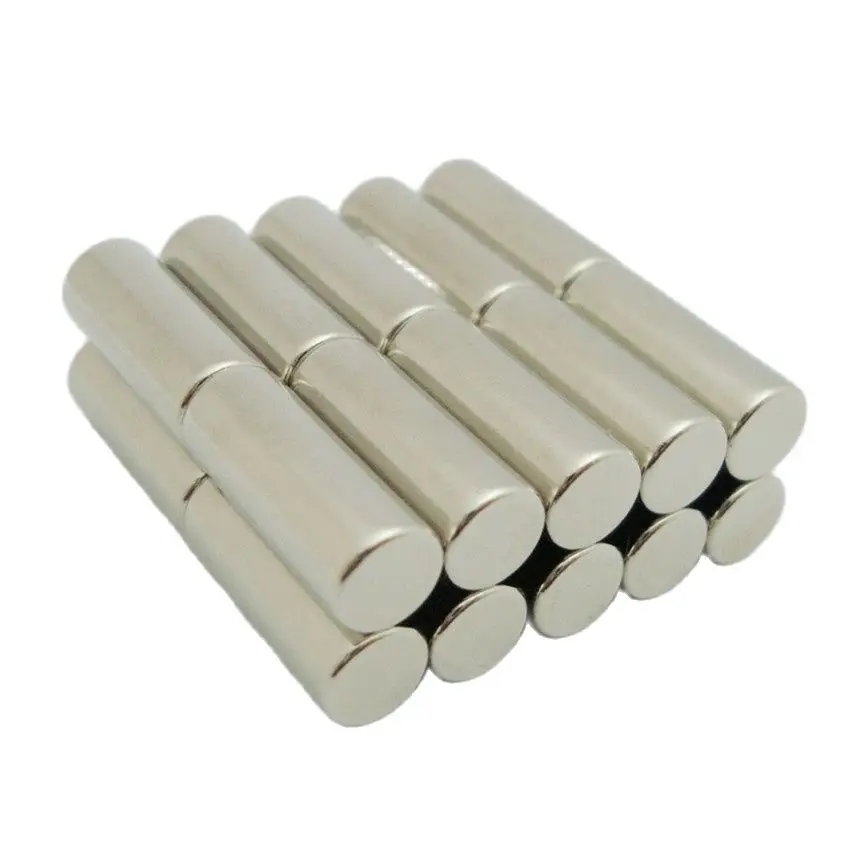 

50PCS Neodymium Magnetic Rod N50 Strong Cylinder Rare Earth Magnets D6mm*15mm Round Neodymium Magnetics 6x15mm Small Magnet Bar