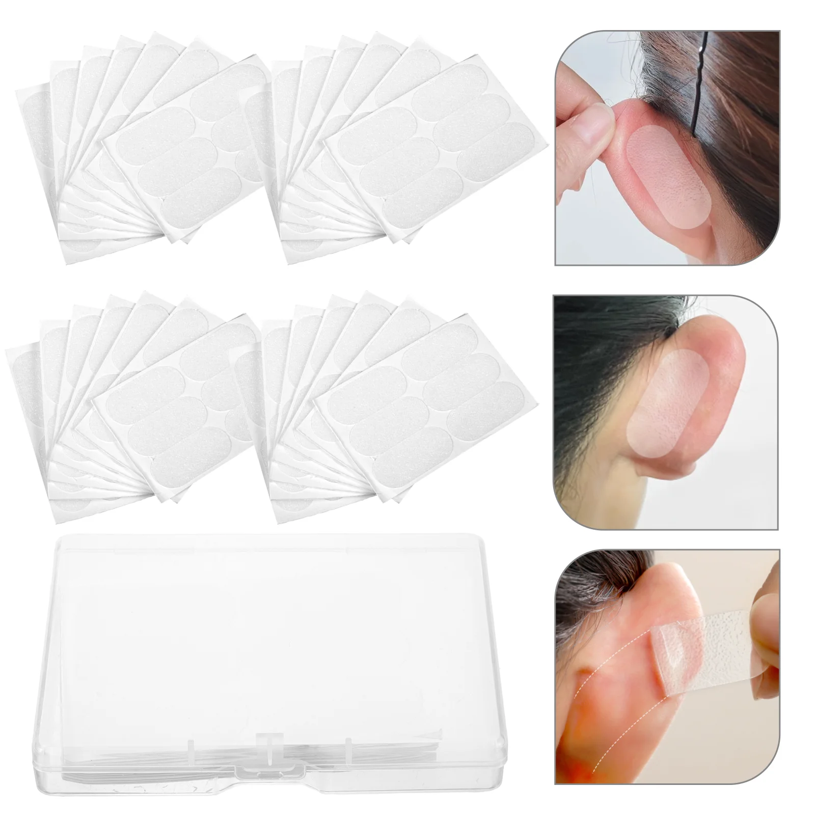 

60 Pcs Ear Stickers Accessory Patch Veneer Correction Silica Gel Women Tape