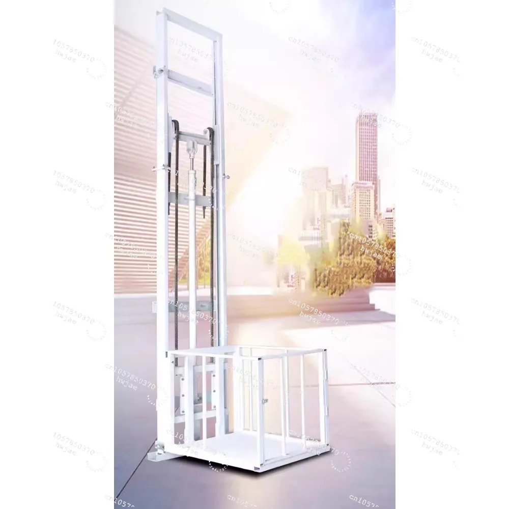 Electric cargo elevator household small hydraulic lifting platform