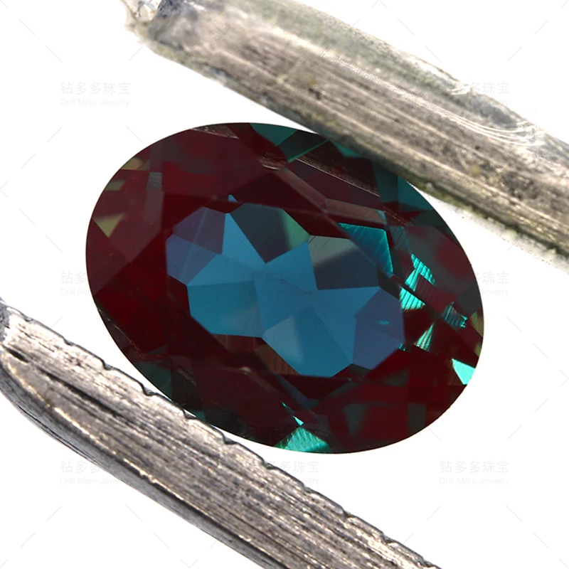 Lab-grown Gemstone Alexandrite Oval Cut VV1S Pendant Gemstone Fine Jewelry, Optional Certificate For DIY Jewelry Materials