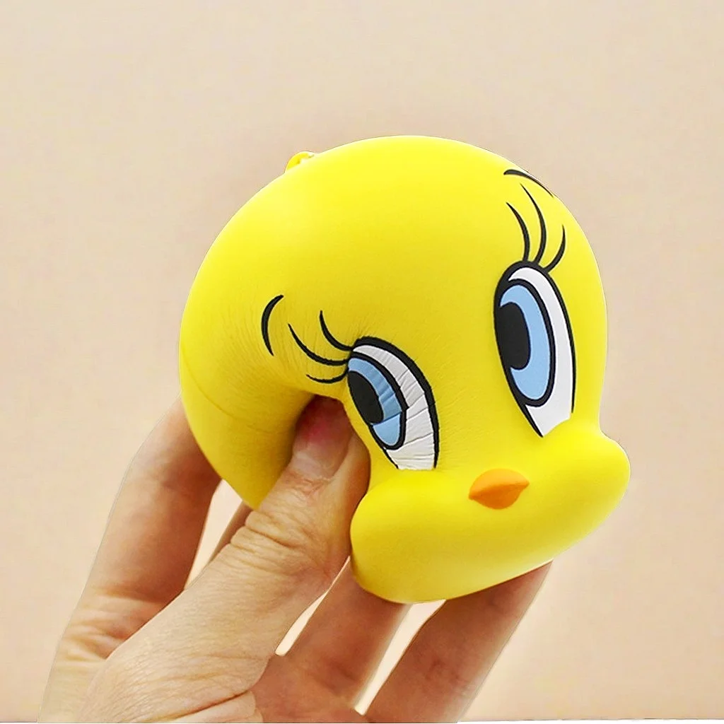 TweetyBird Stress Relief Squishy Toy Keychain Slow Rising Squeeze Antistress Balls Office Decompression Desktop Cartoon Ornament