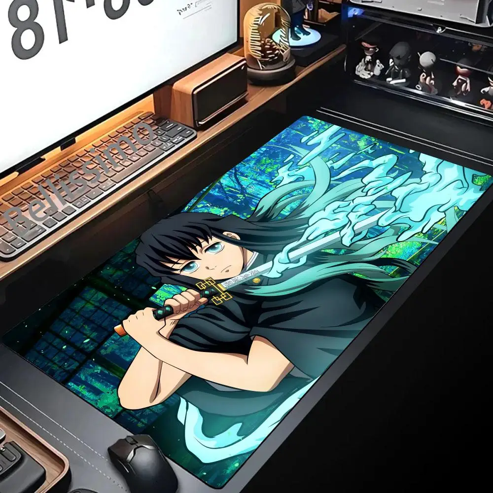 Muichiro Tokito Demon Slayer Mousepad Anti-Slip Thickened Mouse Pad Oversized Gaming Keyboard Notebook Table Mat for PC Desk Pad