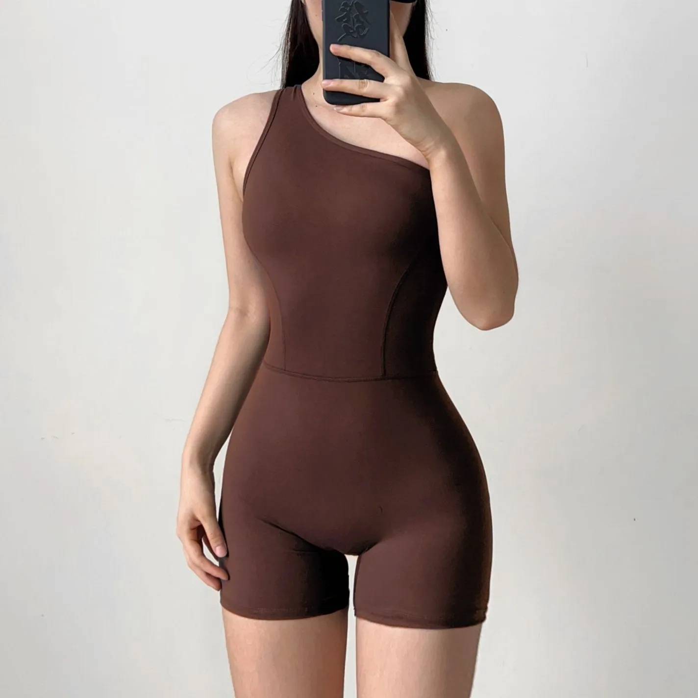 

Gym Romper Quick-drying Nude Sports Jumpsuit Integrated Adjustable Shoulder Strap Fitness Clothes Tight Open Back Yoga Sets XP45