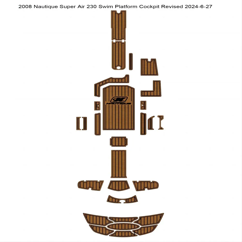 

2008 водная сверхвоздушная платформа для плавания 230, лодка с кабиной, напольный коврик из пеноматериала EVA из тика, самоклеящийся напольный коврик в стиле морской кошки или шага