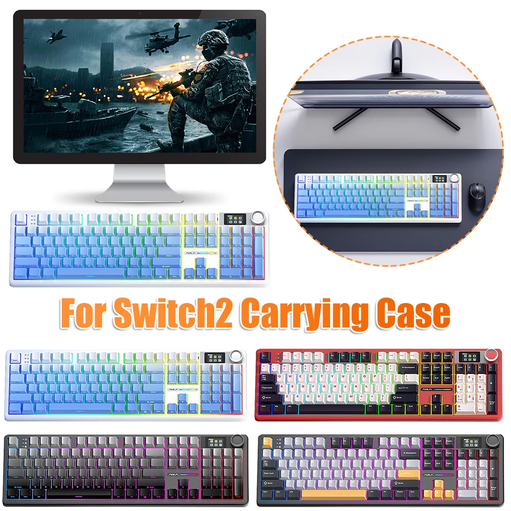 

Mechanical Gaming Keyboard Hot Swappable Wireless Mechanical Keyboard 8000mAh Knob Gasket Customization Keyboard for PC Laptop