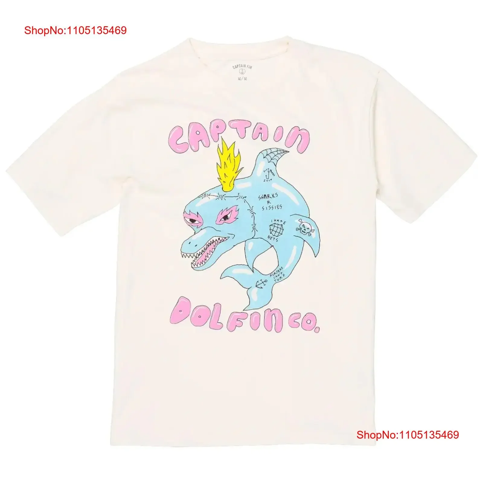 Camiseta Captain Fin para hombre, jersey de media manga con cuello redondo, Top de verano de algodón vintage lavado, moda cómoda y transpirable