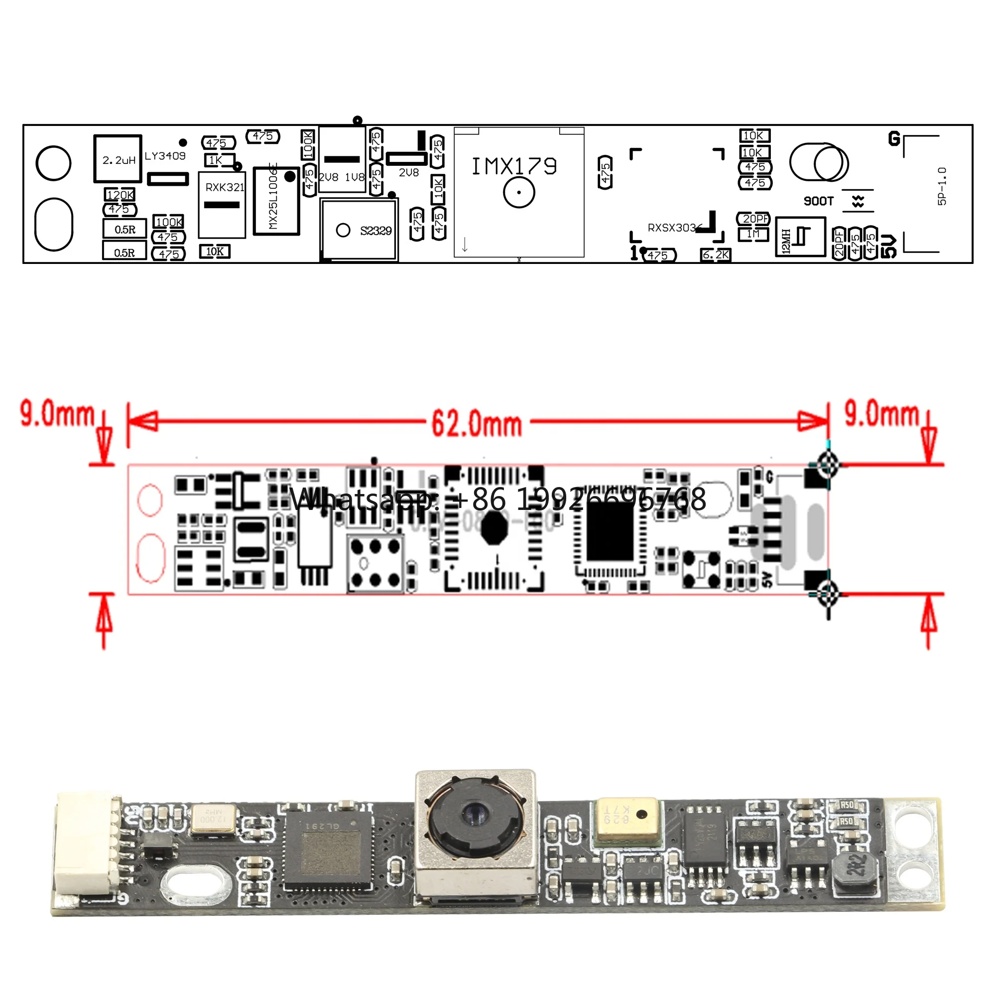 

Customized 8MP 1080P Full HD USB MIPI Camera Modules IMX179 4K CMOS Image Sensor Wide-Angle Face Recognition Module
