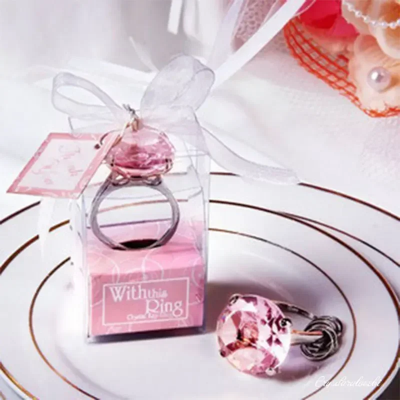 20 piezas de llaveros con forma de anillo de diamante, accesorios para llaves, recuerdos para fiestas en casa, regalos de boda para invitados, recuerdos de boda, regalo de boda