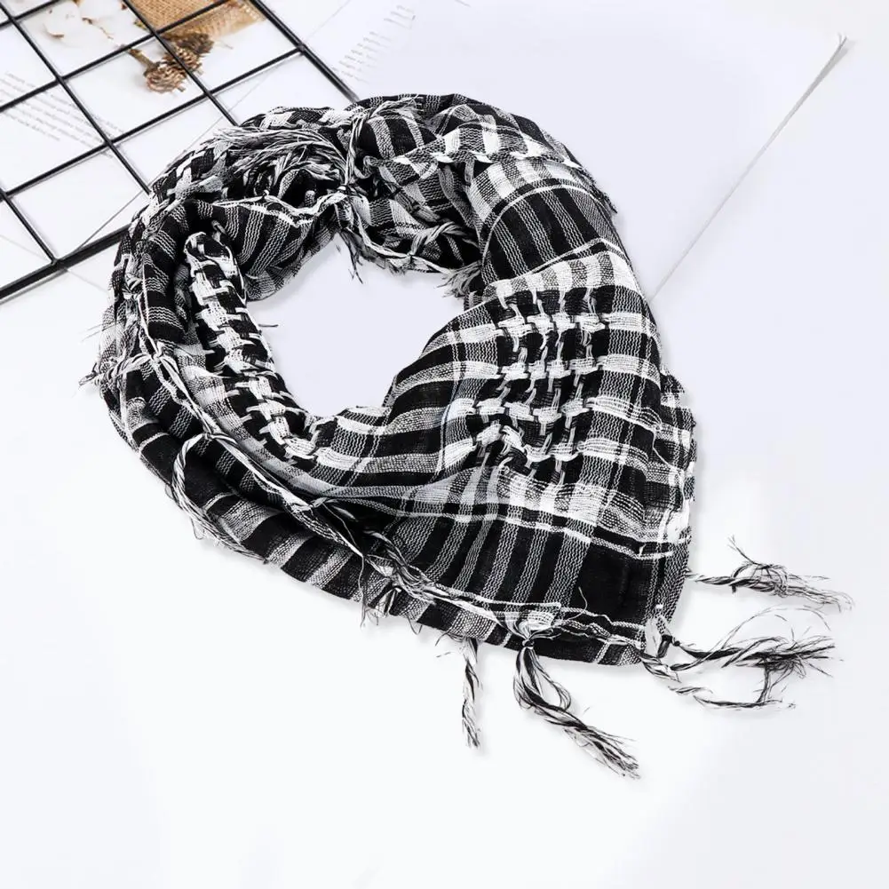 

Mens Military Scarves Keffiyeh Unsiex Shemagh Scarf Square Thicken Geometric Arab Desert Scarf Multifunctional Bandana Scarf