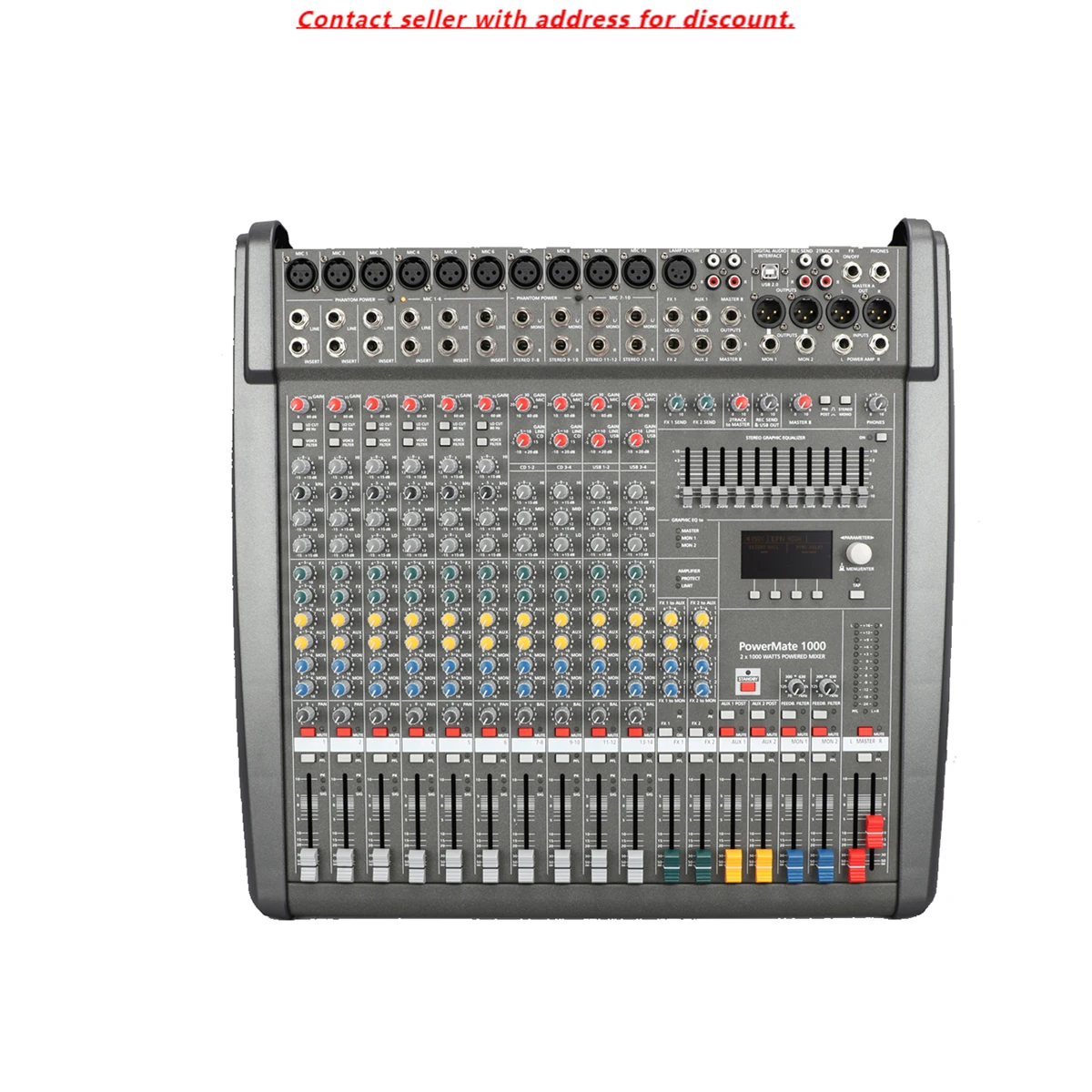 PM1000-3 Audio Mixer Power Mixer Audio Professional Profession Sound System Dj Mixer