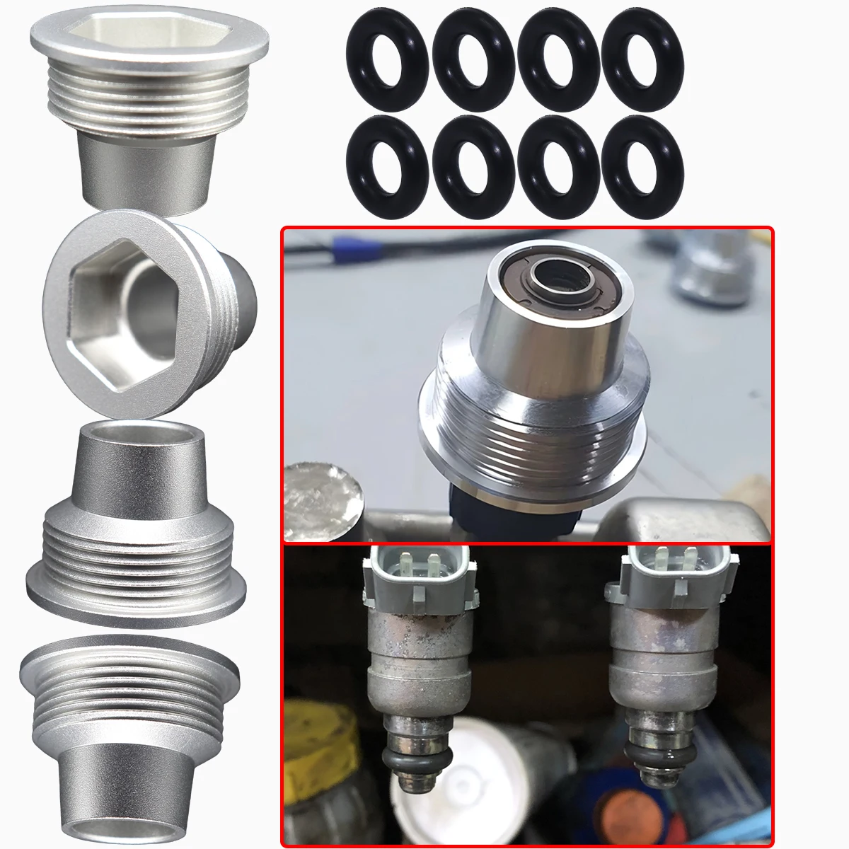 

Aluminum Fuel Injector Insert Cup Seat for Skoda Superb 3U 2002-2008 1.8T Control Engine Small Port Gasket Nozzle Sealing Parts