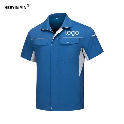 Men's Workwear Personalized Customization Logo Printing Group Company Name Workshop Car Repair Jacket Workwear Repair Worker Top