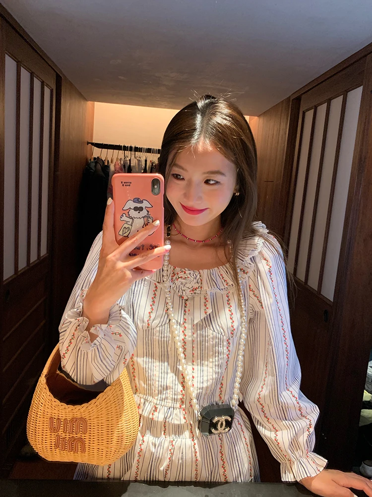 

Осенний новый женский модный комплект: стильный повседневный костюм-двойка из хлопка с длинными рукавами и брюками для невысоких женщин