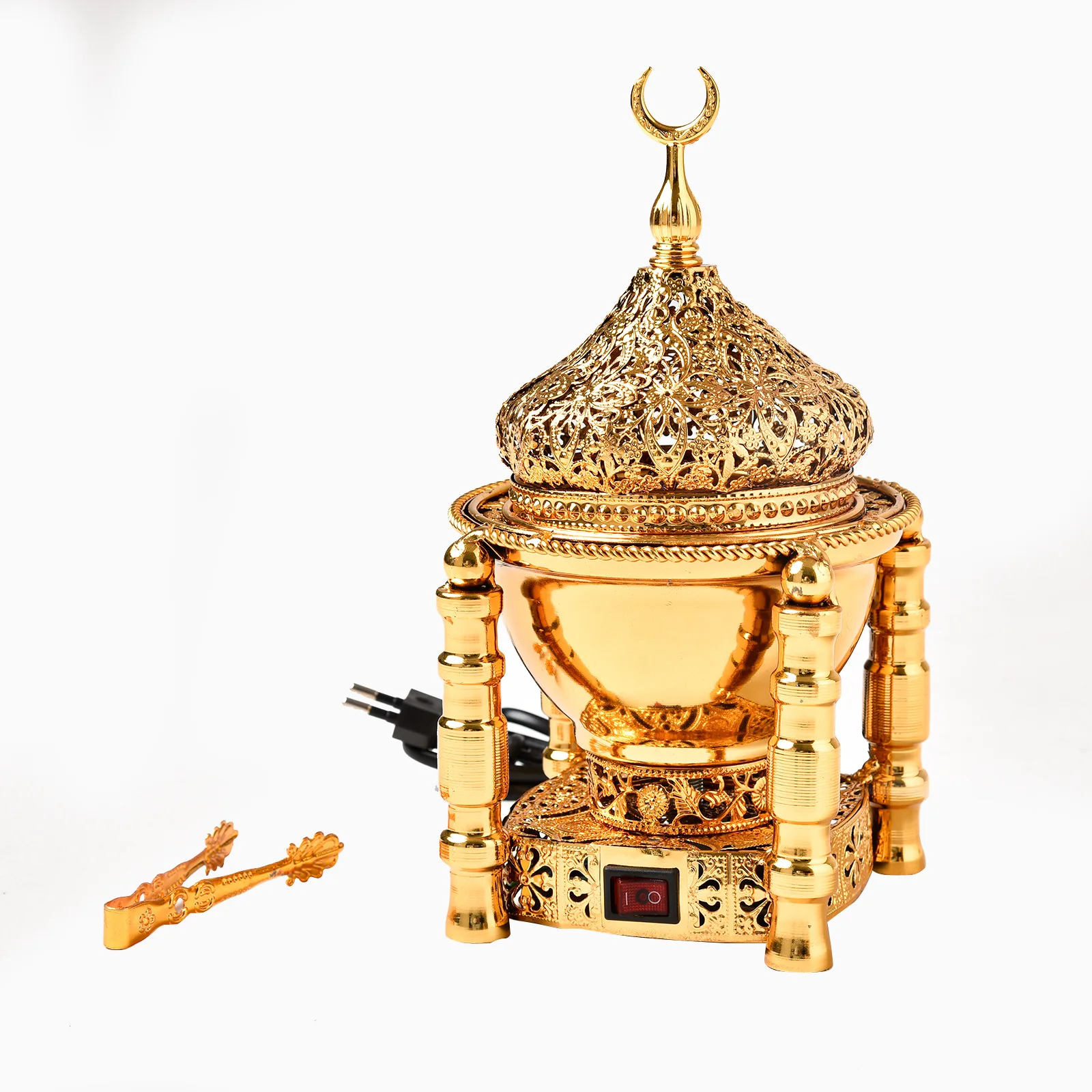 

South East Asia Arabian incense burner, cross-border exquisite sandalwood burner, metal incense burner, Middle East electric