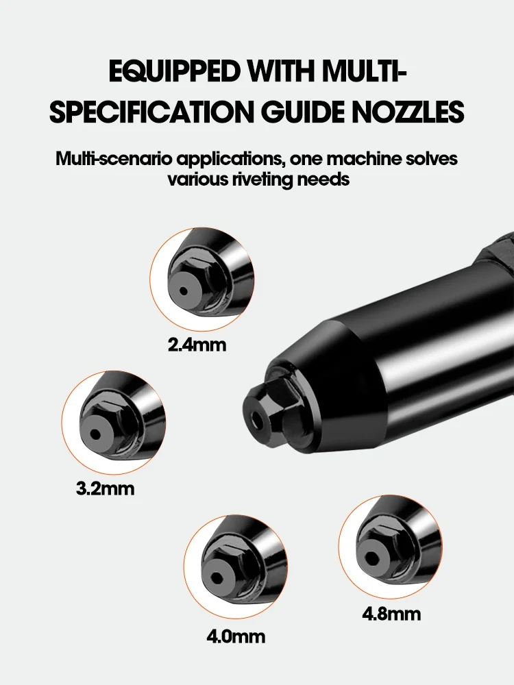 Self-locking Electric Rivet Nut Gun with Insert Thread Pull-out Riveting Mechanism, Suitable for Aluminum and Iron Nuts.
